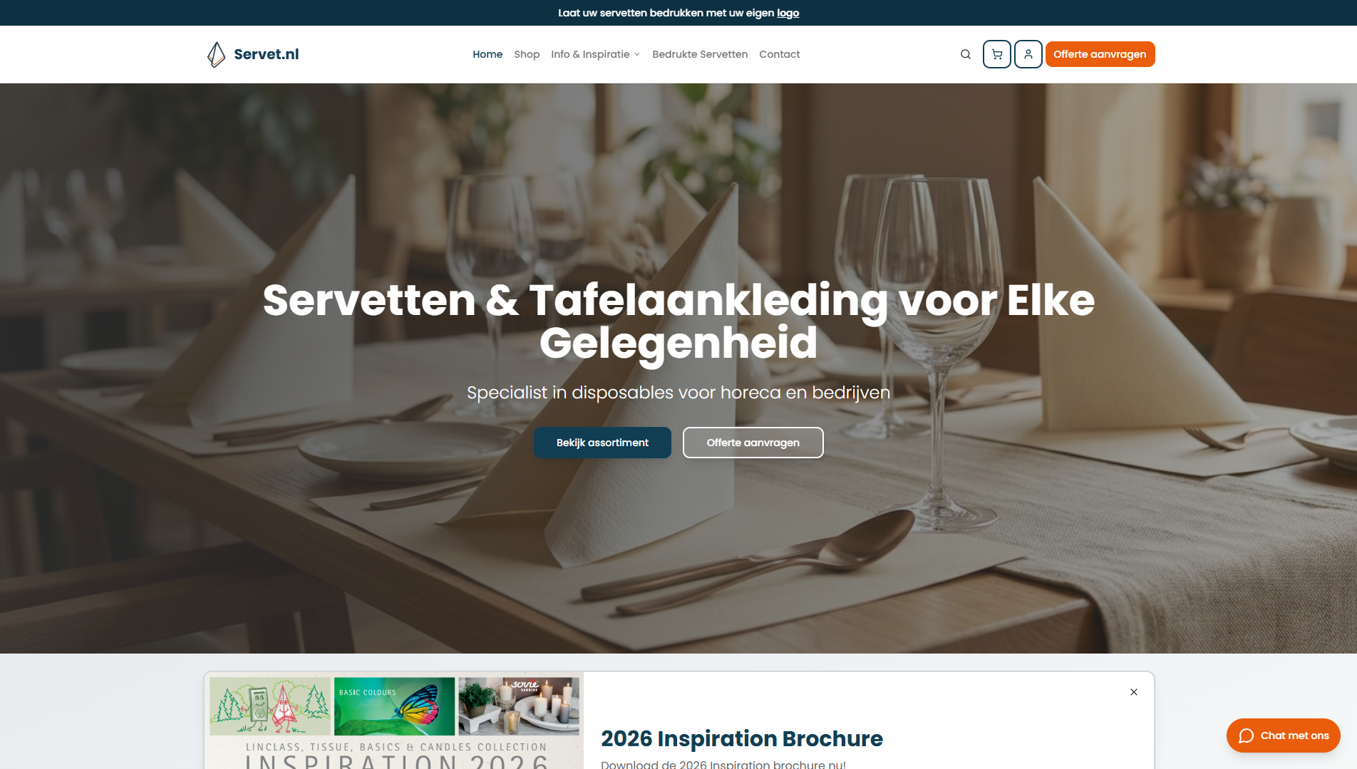 Klantproject: Servet.nl webshop